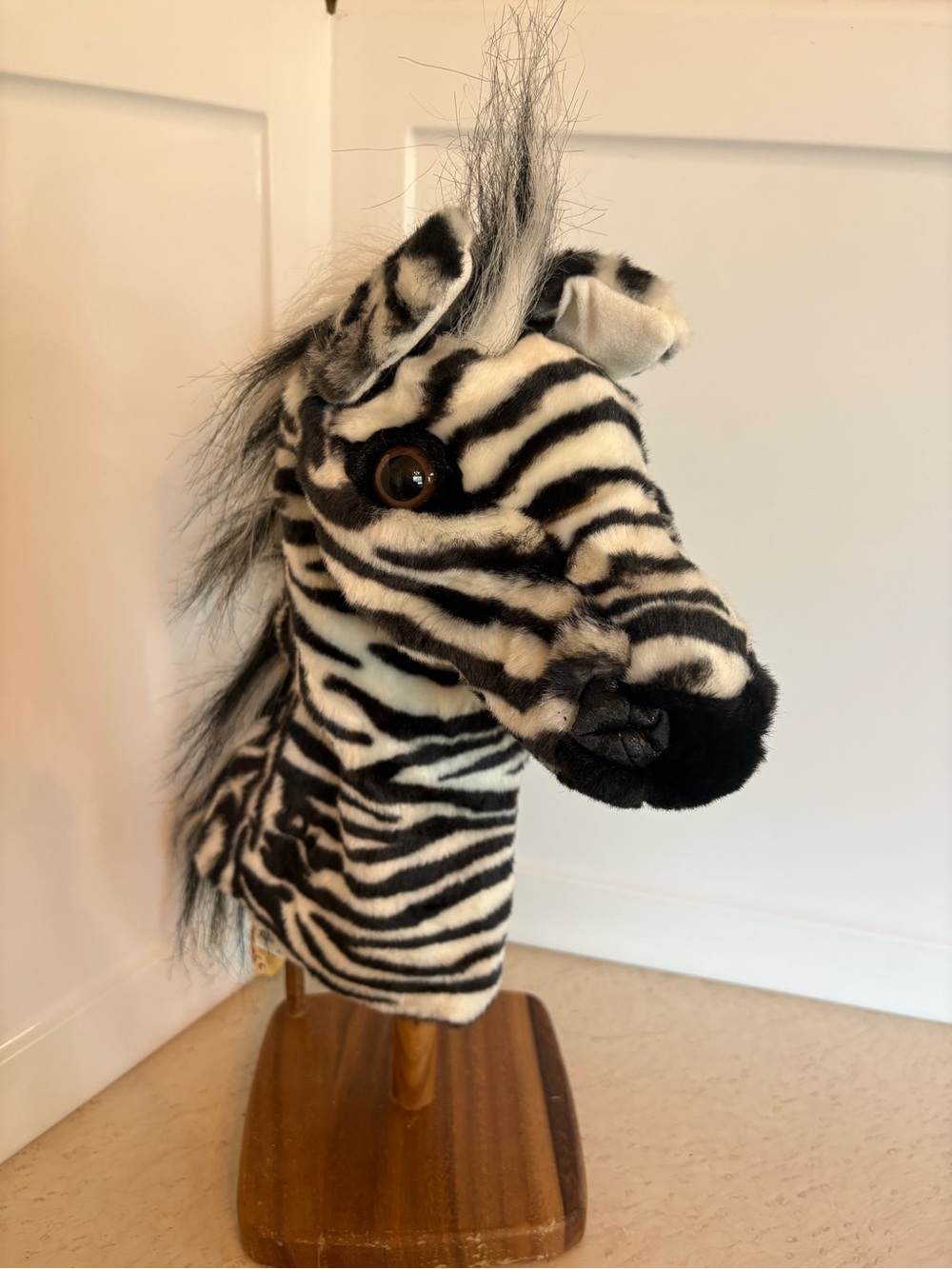 Zebra Stage Puppet made by Folkmanis Puppets